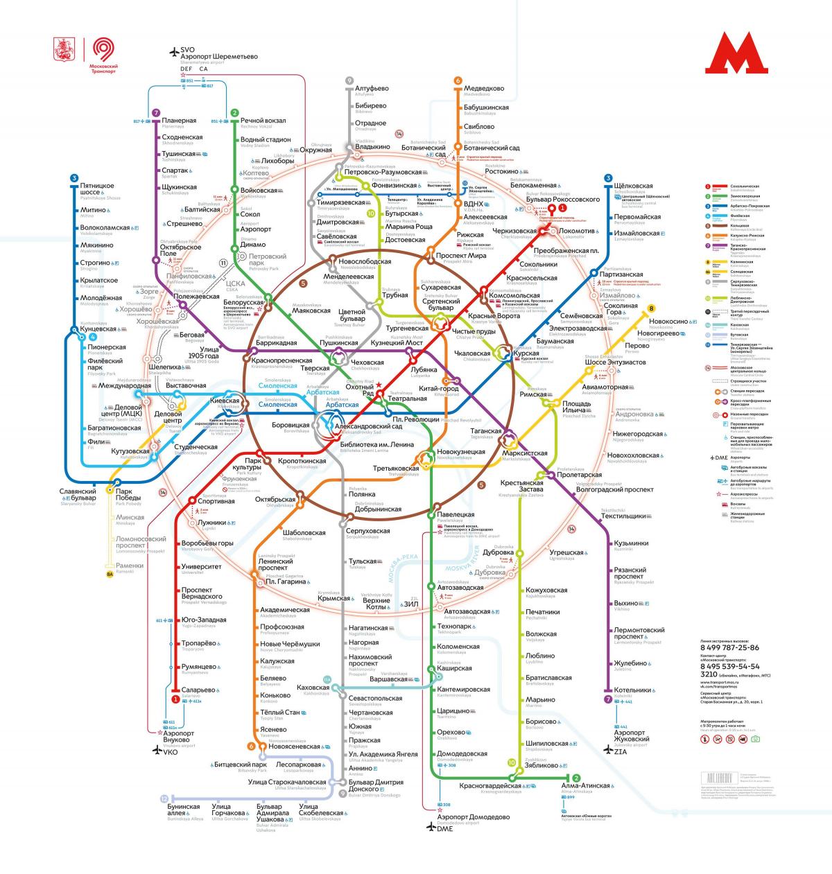 ramani ya metro Moscow