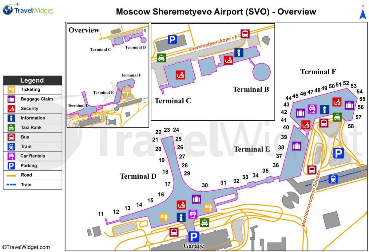 Moscow Sheremetyevo airport ramani